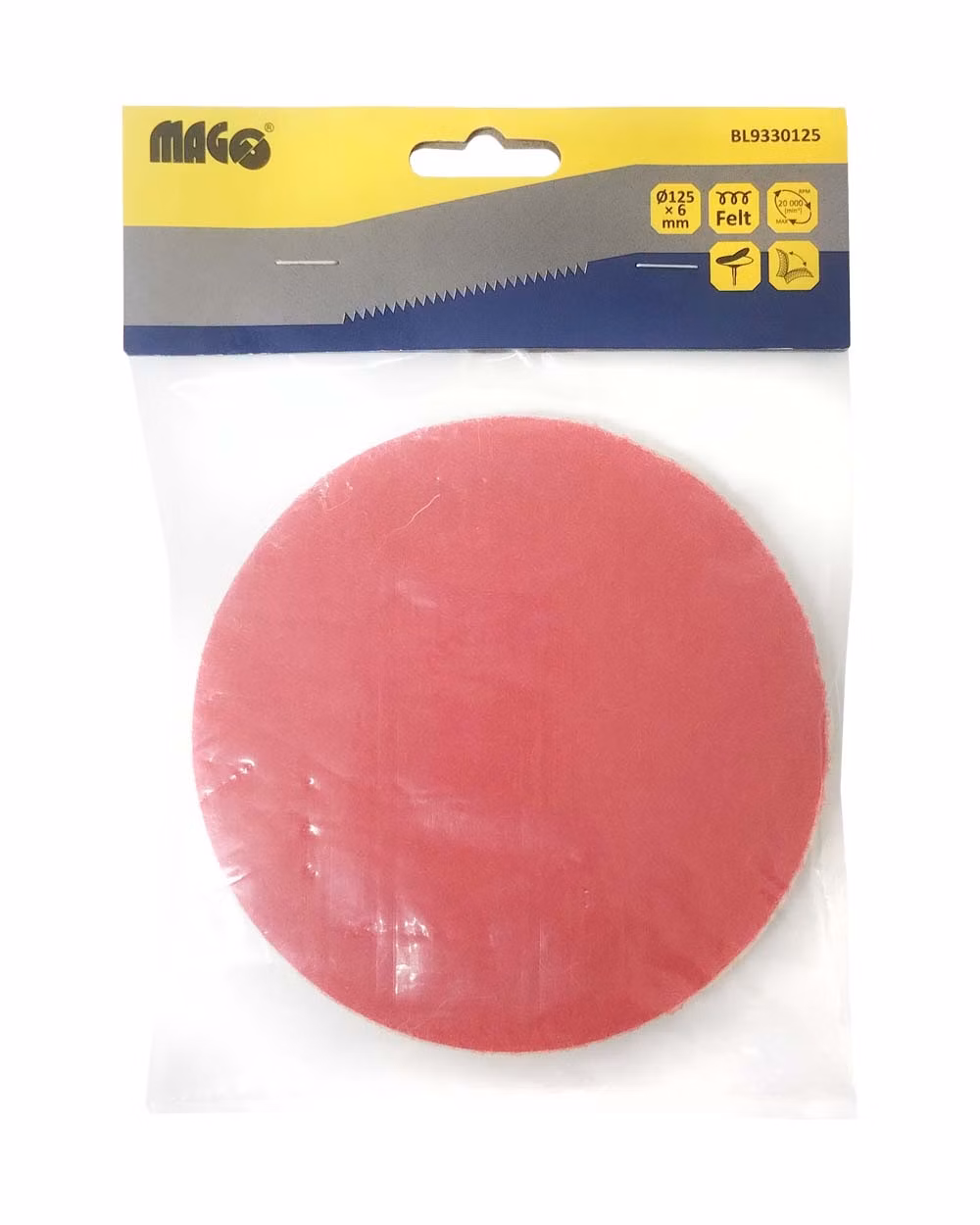 Leštiaci kotúč 125x6mm filcový, suchý zips