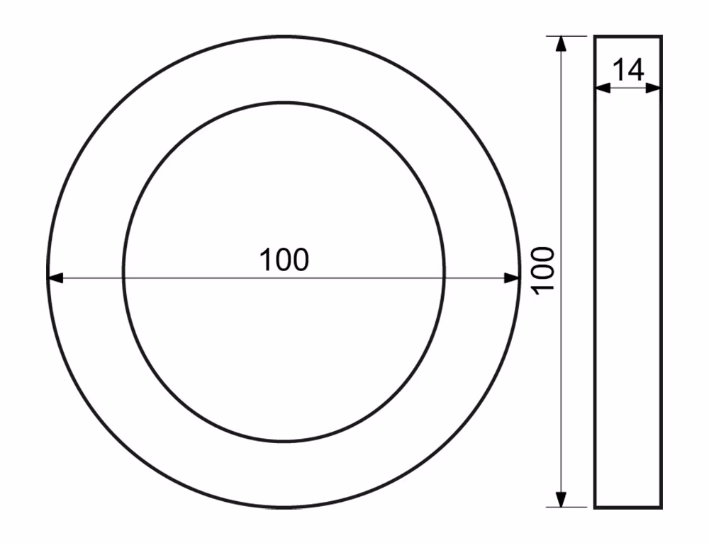 Hliníkové číslo v „3D“ provedení s broušeným povrchem. RICHTER RN.100LV.0.AL.3D