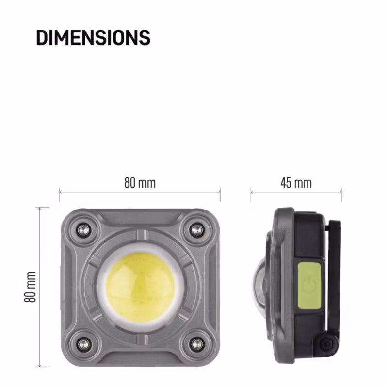 COB LED nabíjací pracovný reflektor P4543, 1200 lm, 2000 mAh