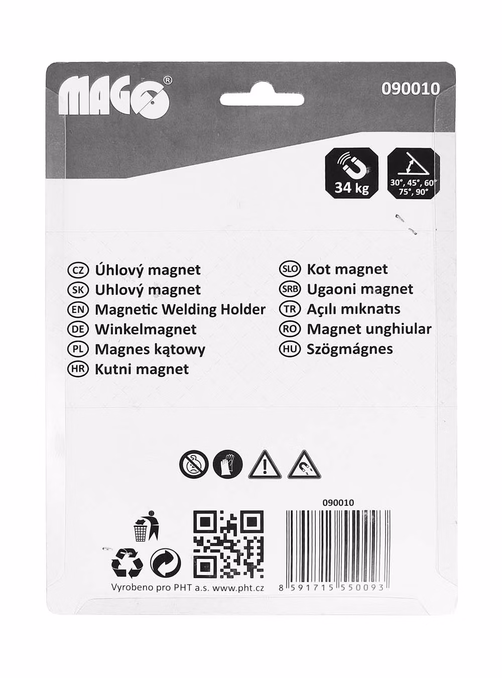 Uhlový magnet - nosnosť 34 kg