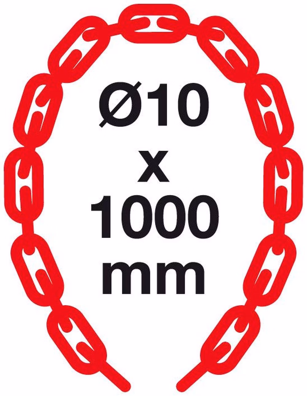 Bezpečnostní řetěz HARDENED s ochranným krytem z textílie. RICHTER RR.10x1000