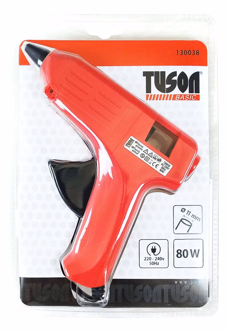 TUSON Basic - Tavná pištoľ 80W, 11mm tavné tyčinky