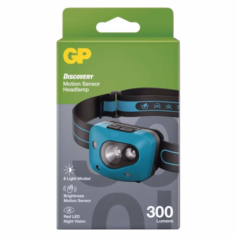 LED čelovka GP Discovery CH44, 300 lm