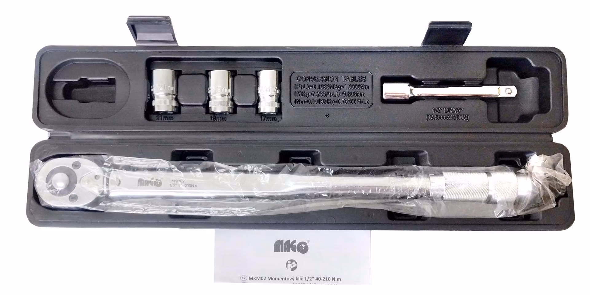 Momentový kľúč 1/2" 40-210 Nm