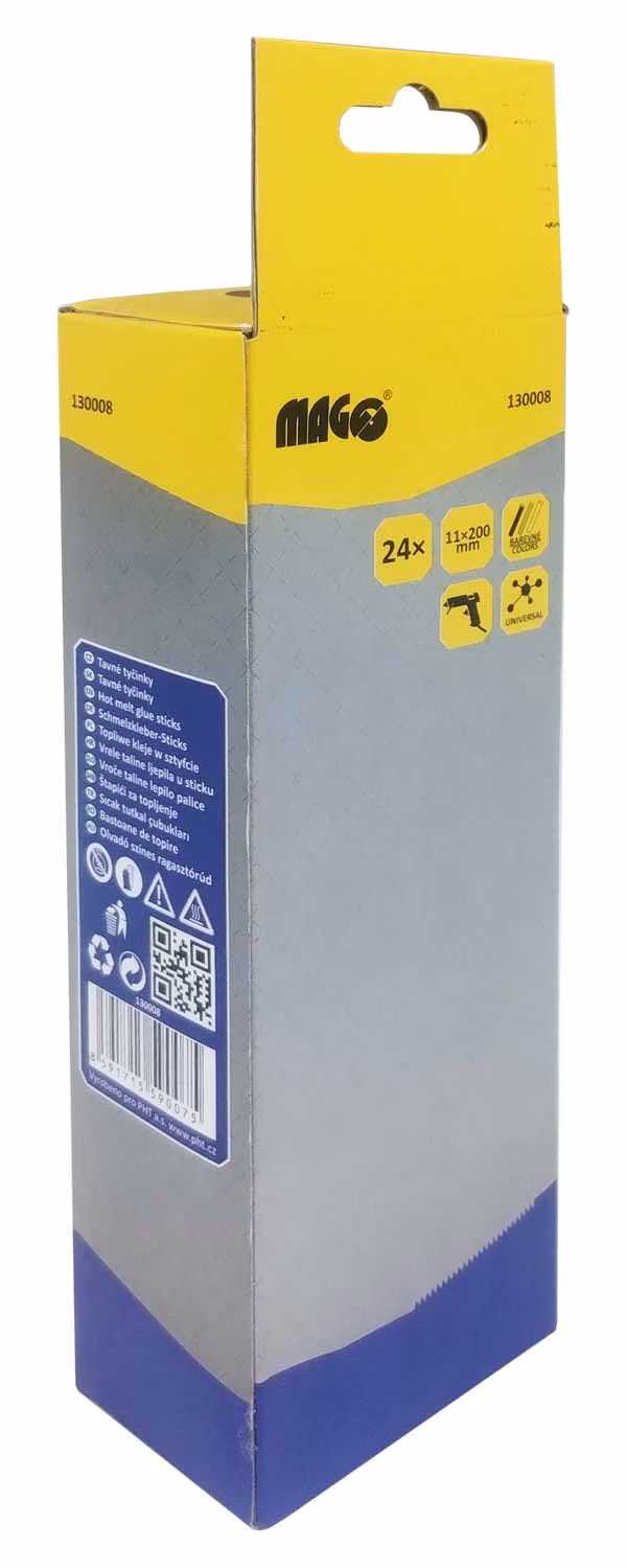 Tavné tyčinky 11 x 200 mm farebné - 24ks