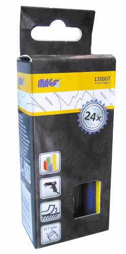 Tavné tyčinky 7 x 100 mm farebné - 24ks