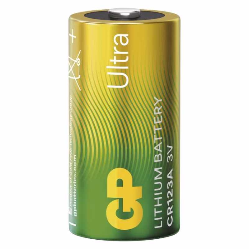 Lítiová batéria GP Ultra CR123A, 2 ks
