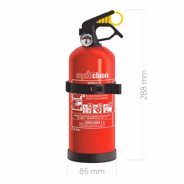 Hasiaci prístroj 1 kg práškový ABC s manometrom
