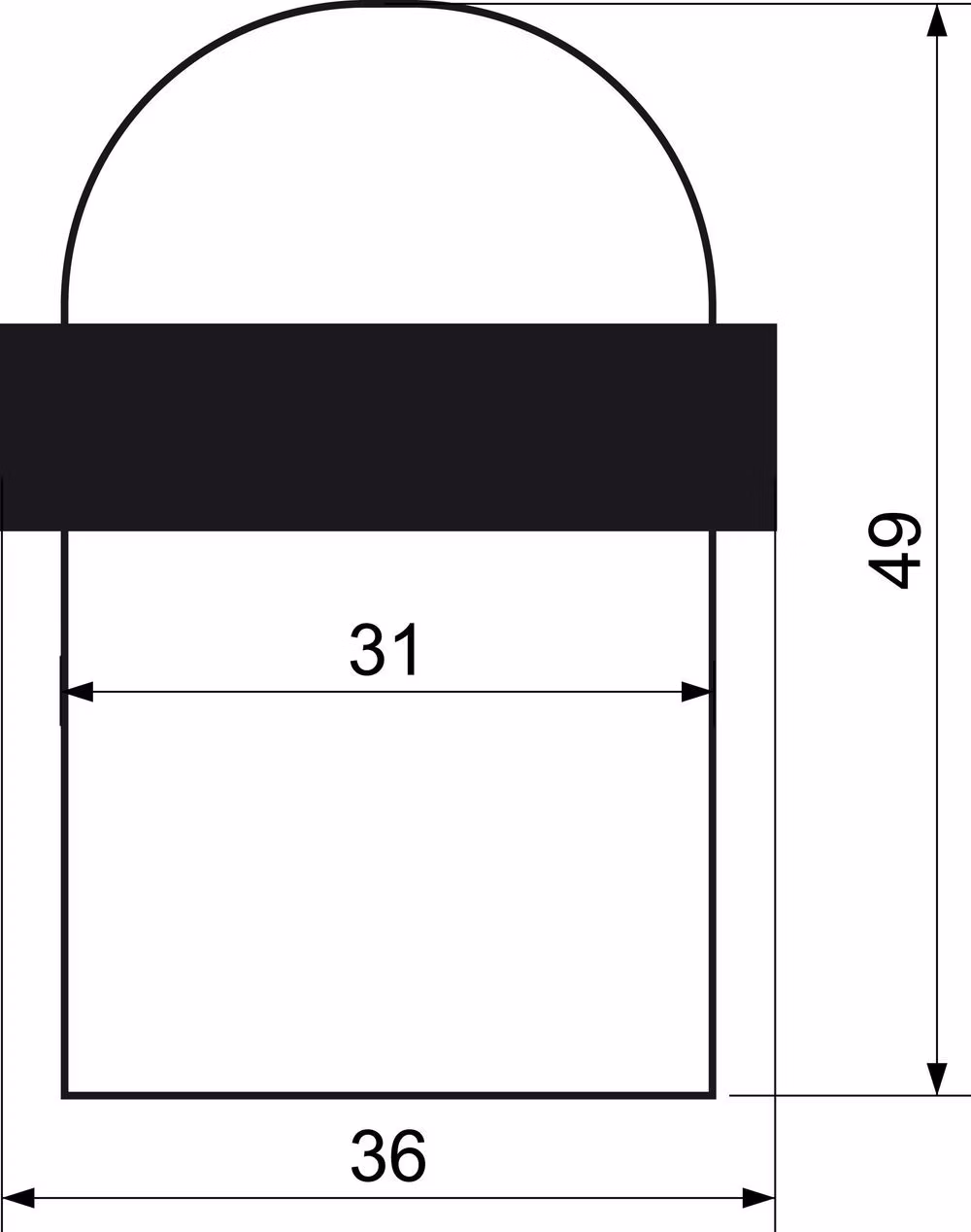 Zinkoslitinová dveřní zarážka. RICHTER RDS.073.AB
