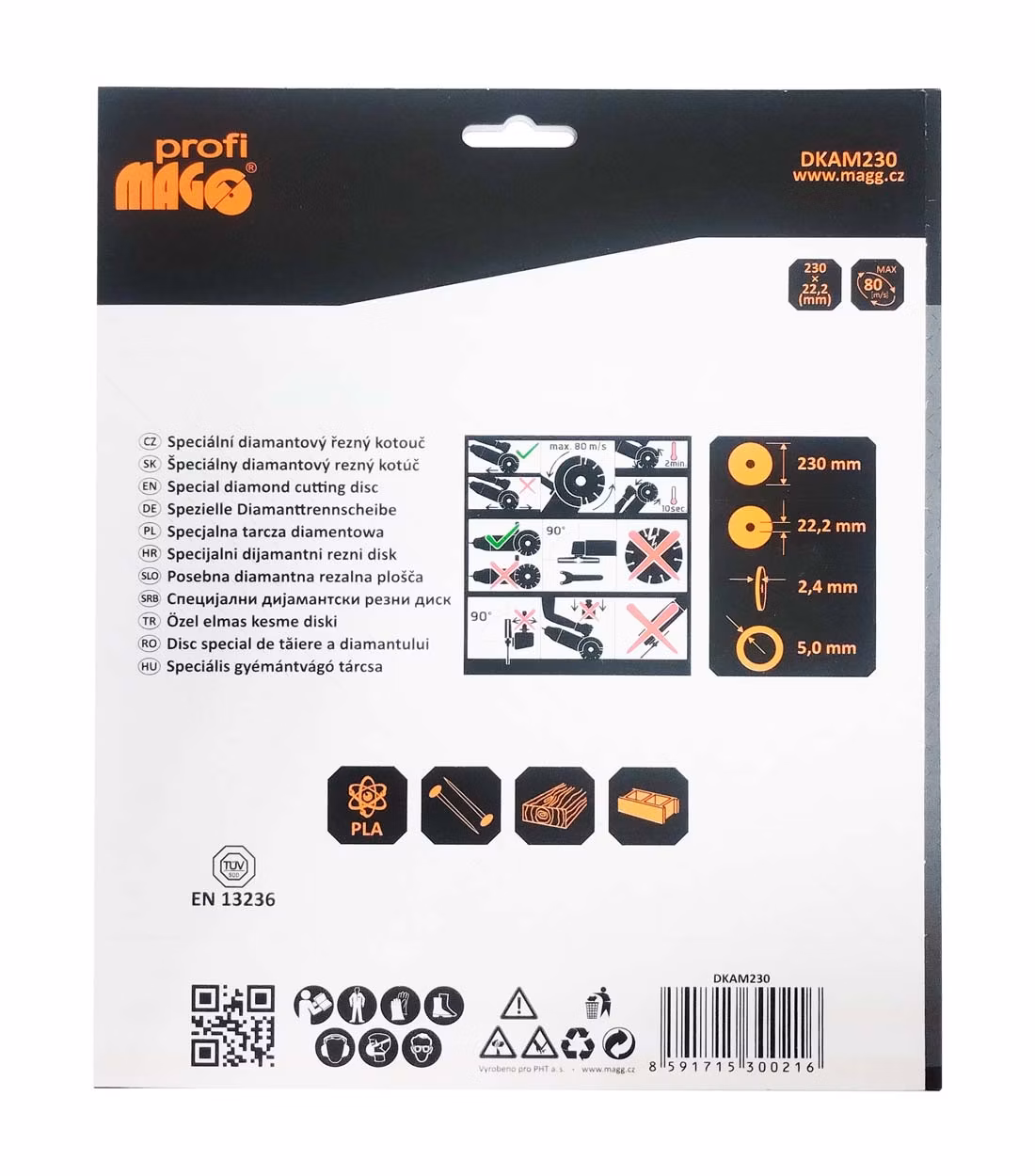 MAGG Profi - Špeciálny diamantový rezný kotúč 230x22,2mm