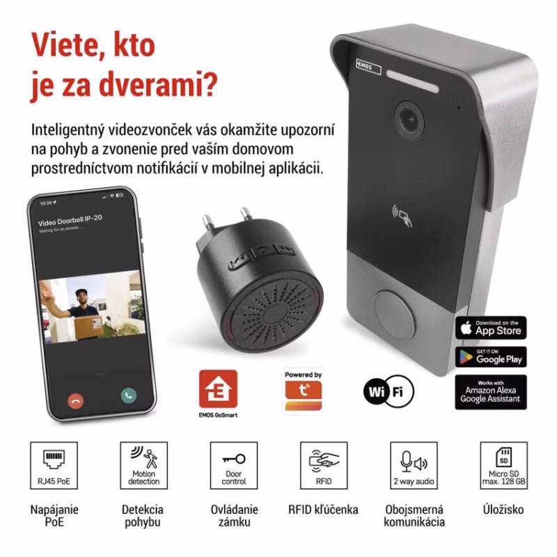 GoSmart videozvonček IP-20PoE