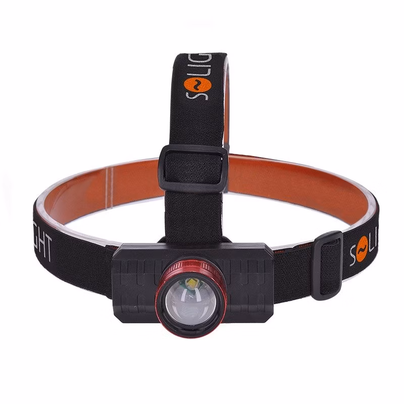 SOLIGHT - LED nabíjecie čelové svietidlo, 3W,150lm, zoom, Li-ion, USB