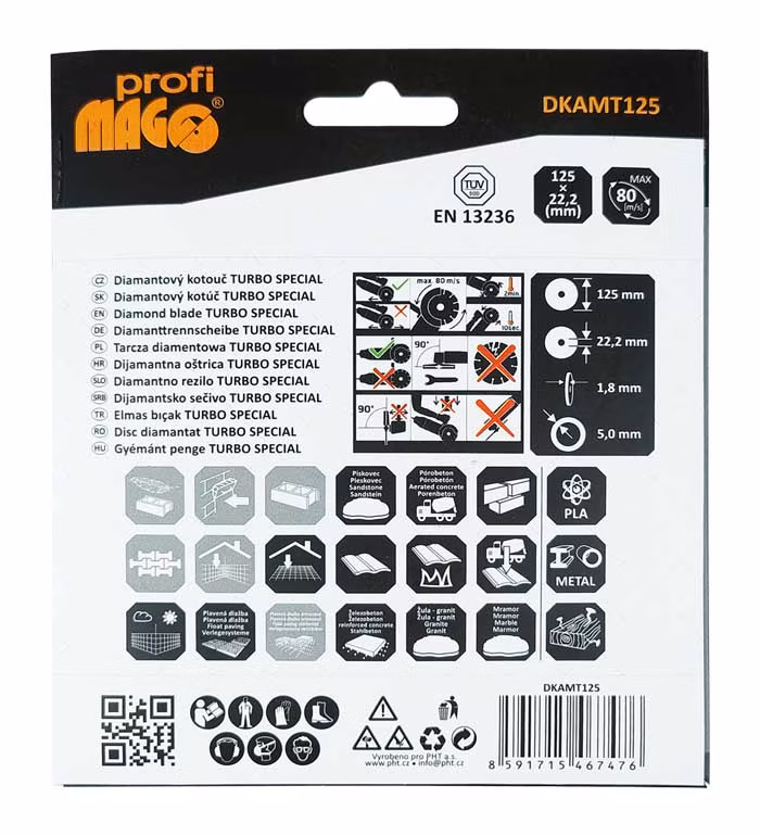 MAGG Profi - Diamantový kotúč TURBO SPECIAL 125x22,2mm