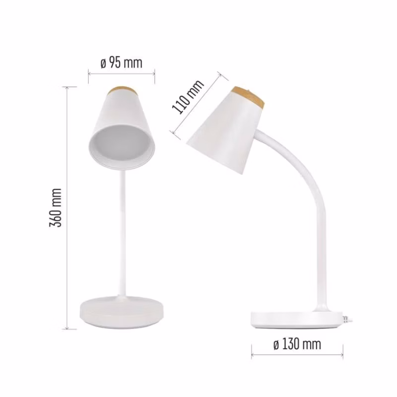 LED stolná lampa TARA, biela
