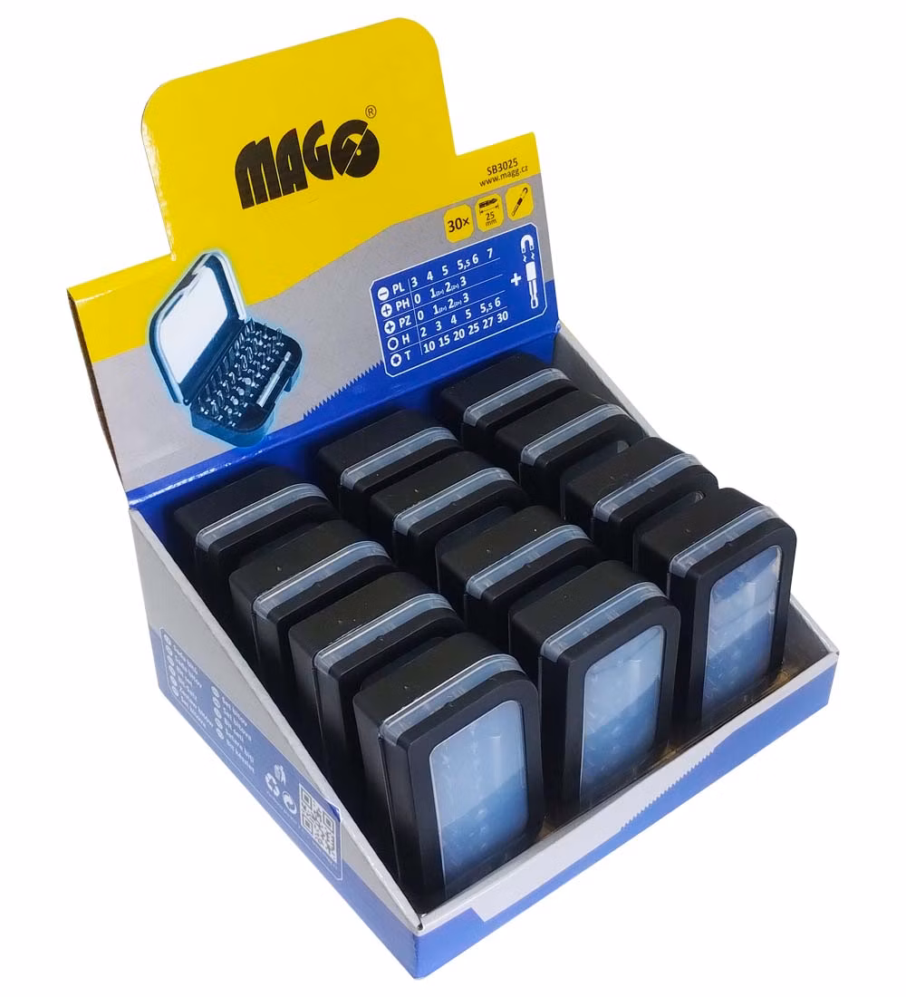 Sada bitov 25mm s magnetickým držiakom - 30 ks