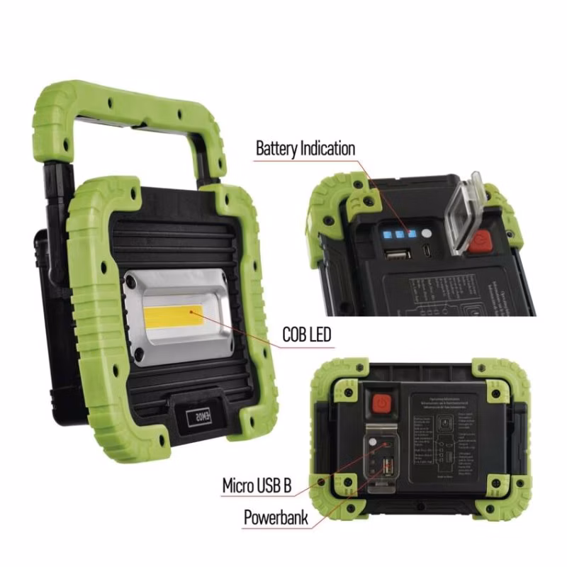 COB LED nabíjací pracovný reflektor P4533, 1000 lm, 4400 mAh