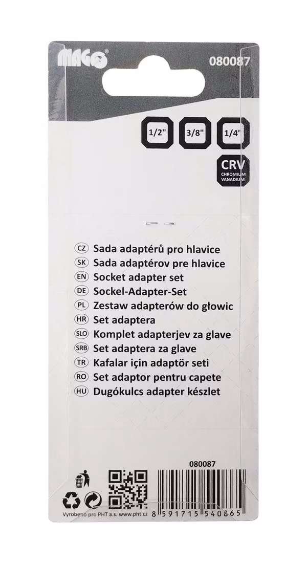 Sada adaptérov pre hlavice 1/4";3/8";1/2"