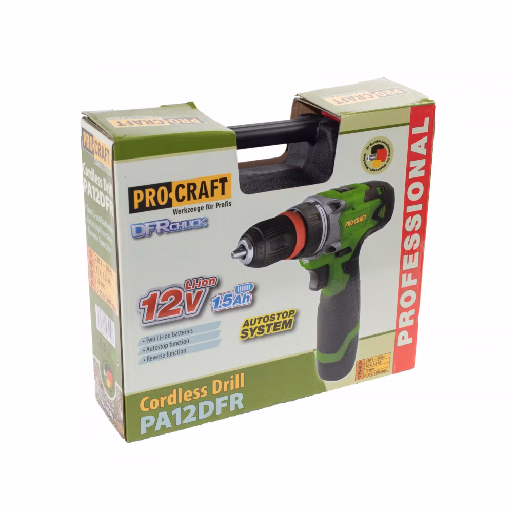Akumulátorový vŕtací skrutkovač Procraft PA12DFR | PA12DFR