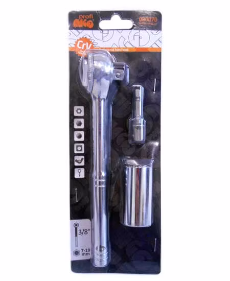 MAGG Profi - Univerzálna hlavica s ráčnou 3/8" 7-19mm