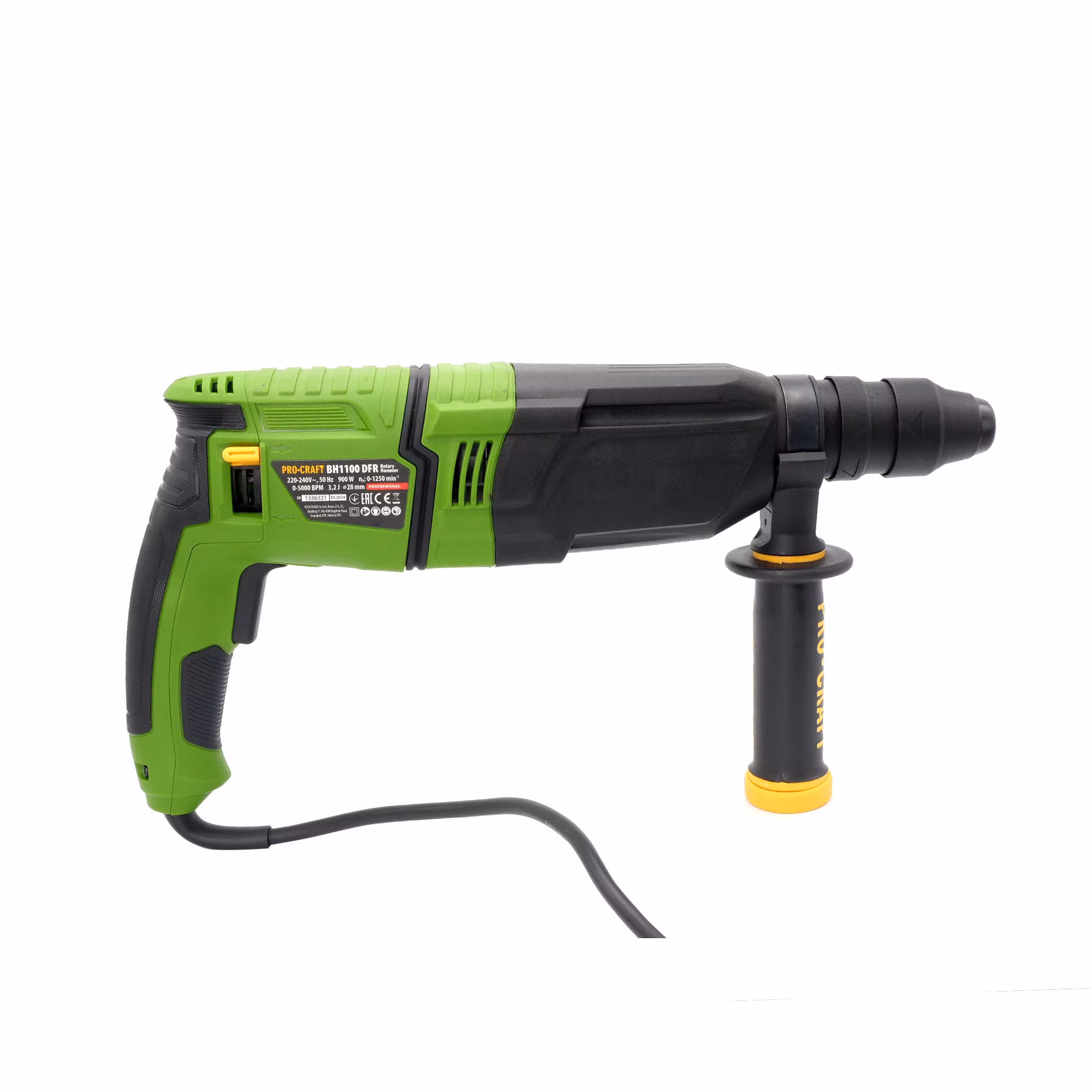 Procraft BH1100 DFR Kombinované vŕtacie a sekacie kladivo | BH1100DFR