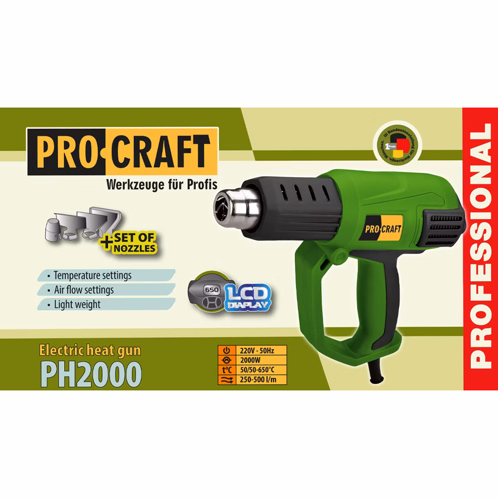 Teplovzdušná pištoľ PROCRAFT PH2000 | PH2000