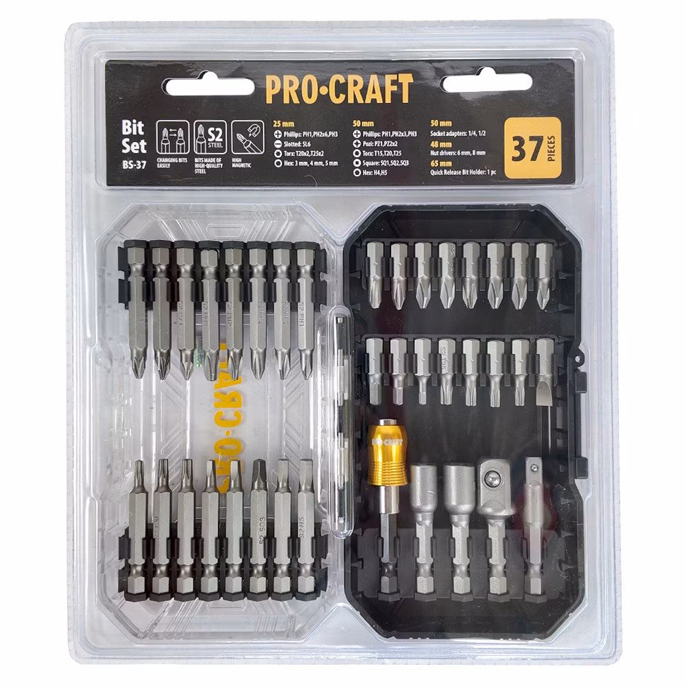 37-dielna sada bitov Procraft BS-37, S2 | BS-37