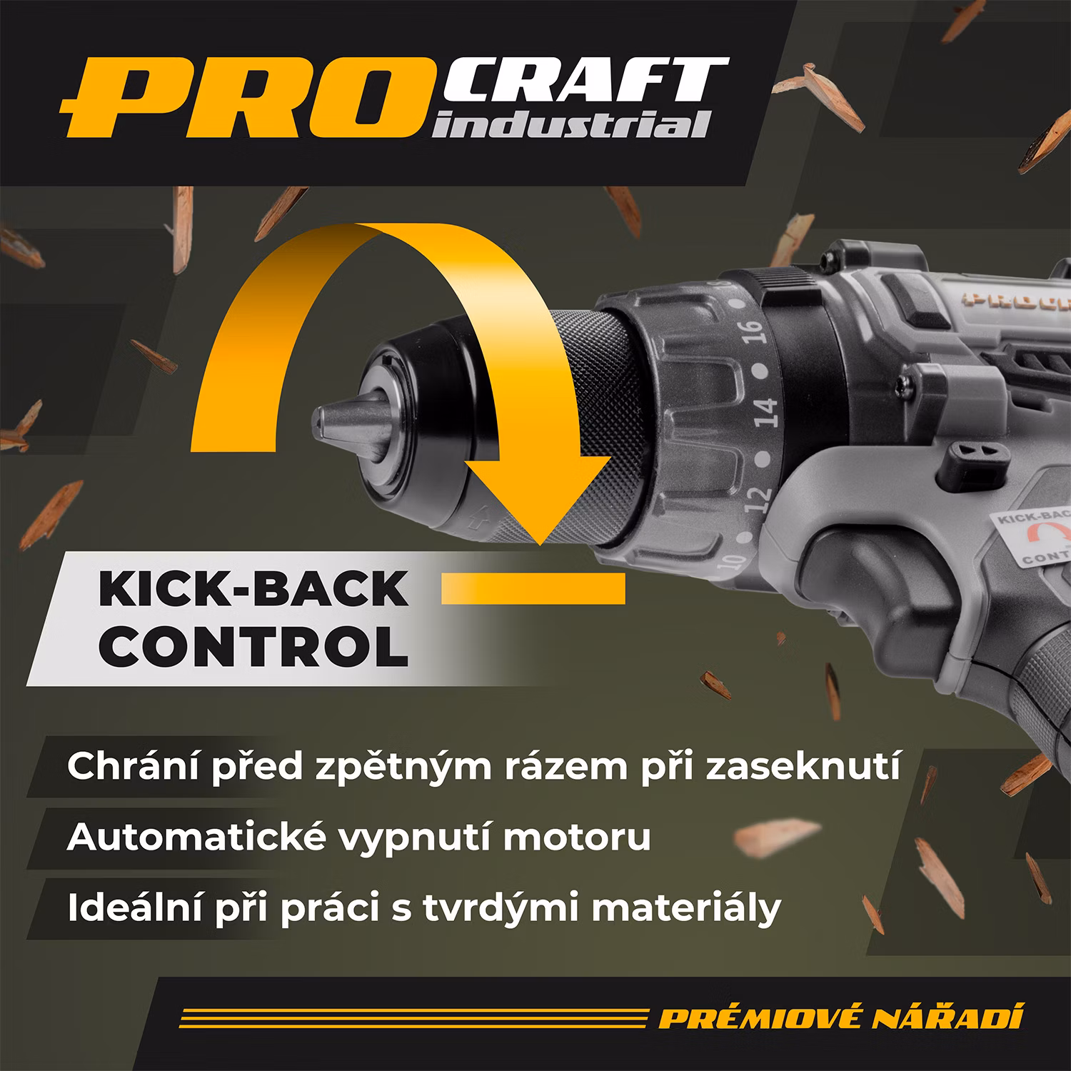Akumulátorový vŕtací skrutkovač Procraft Industrial CD20A | CD20A-1b-c