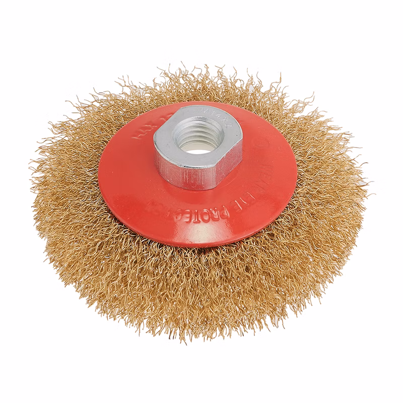 Kužeľová kefa s vlnitými drôtmi