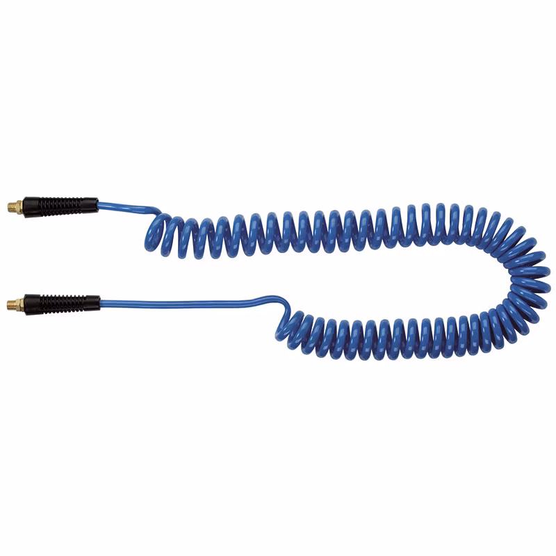 Polyuretánová špirálová hadica 10 m, Ø 12 × 8 mm, otočné koncovky 1/4"