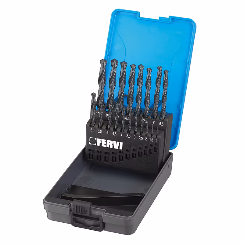 Súprava špirálových vrtákov do kovu HSS Ø 1 – 10 mm, po 0,5 mm
