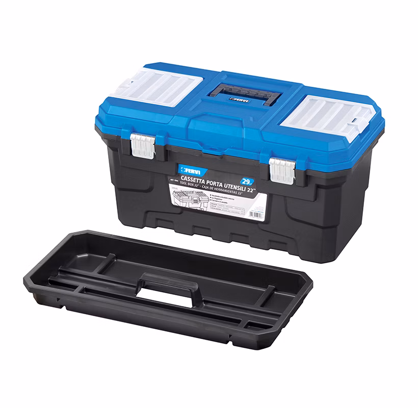 Plastový kufor na náradie TB04 22", 585 × 320 × 300 mm, 29 l, nosnosť 18 kg