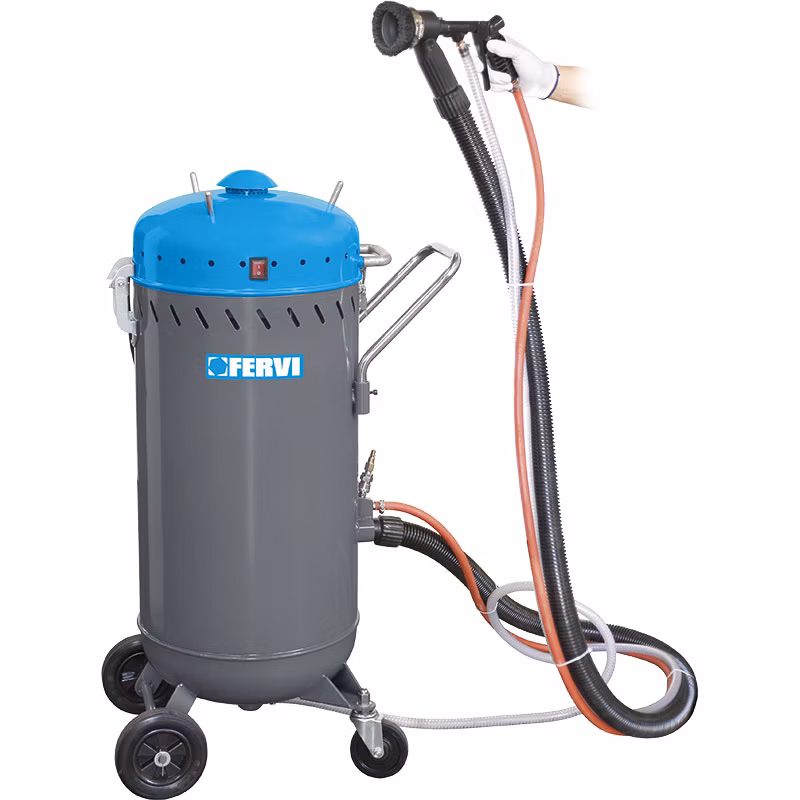 Mobilná pieskovačka s odsávaním na rovné plochy 0462, 404 × 612 × 1046 mm, odsávač 1,2 kW