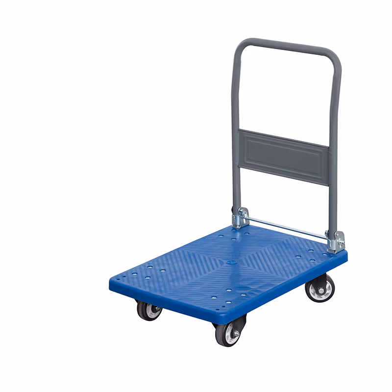 Plošinový vozík so sklopnou rukoväťou 150 kg, plošina 700 × 450 mm