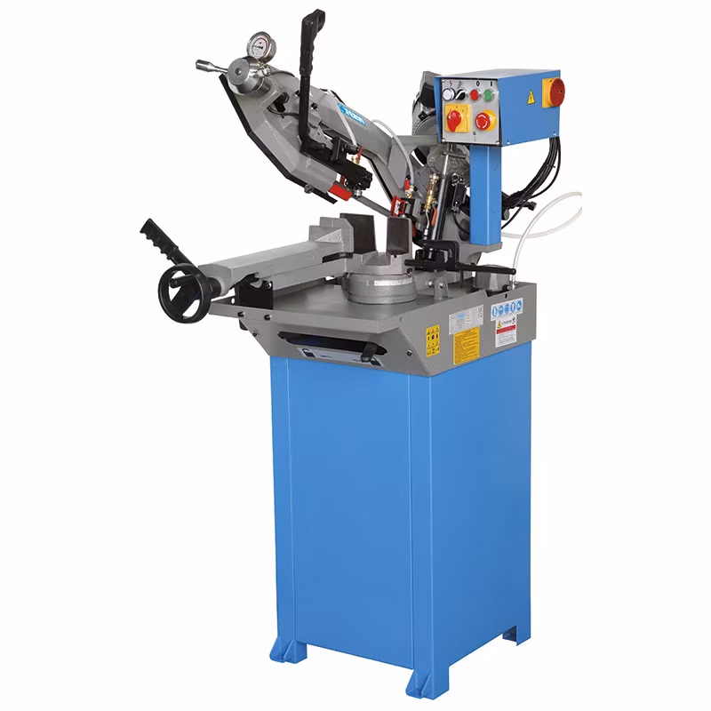 Pásová píla s manuálnym a hydraulickým gravitačným spúšťaním