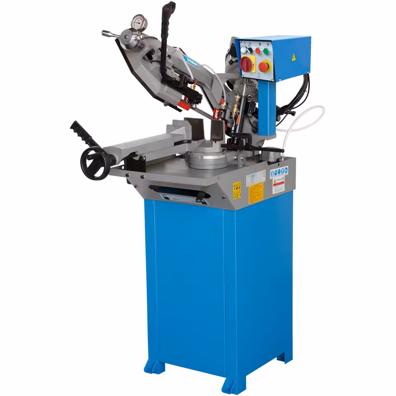 Pásová píla s manuálnym a gravitačným hydraulickým spúšťaním