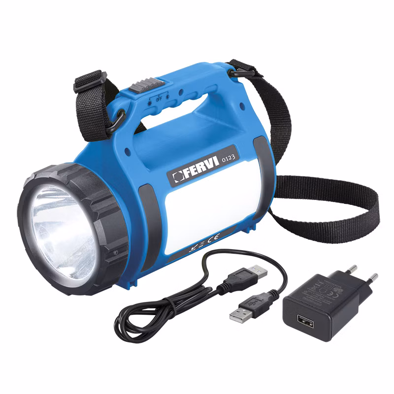 Nabíjateľný LED svetlomet 30 – 300 lm s USB nabíjaním