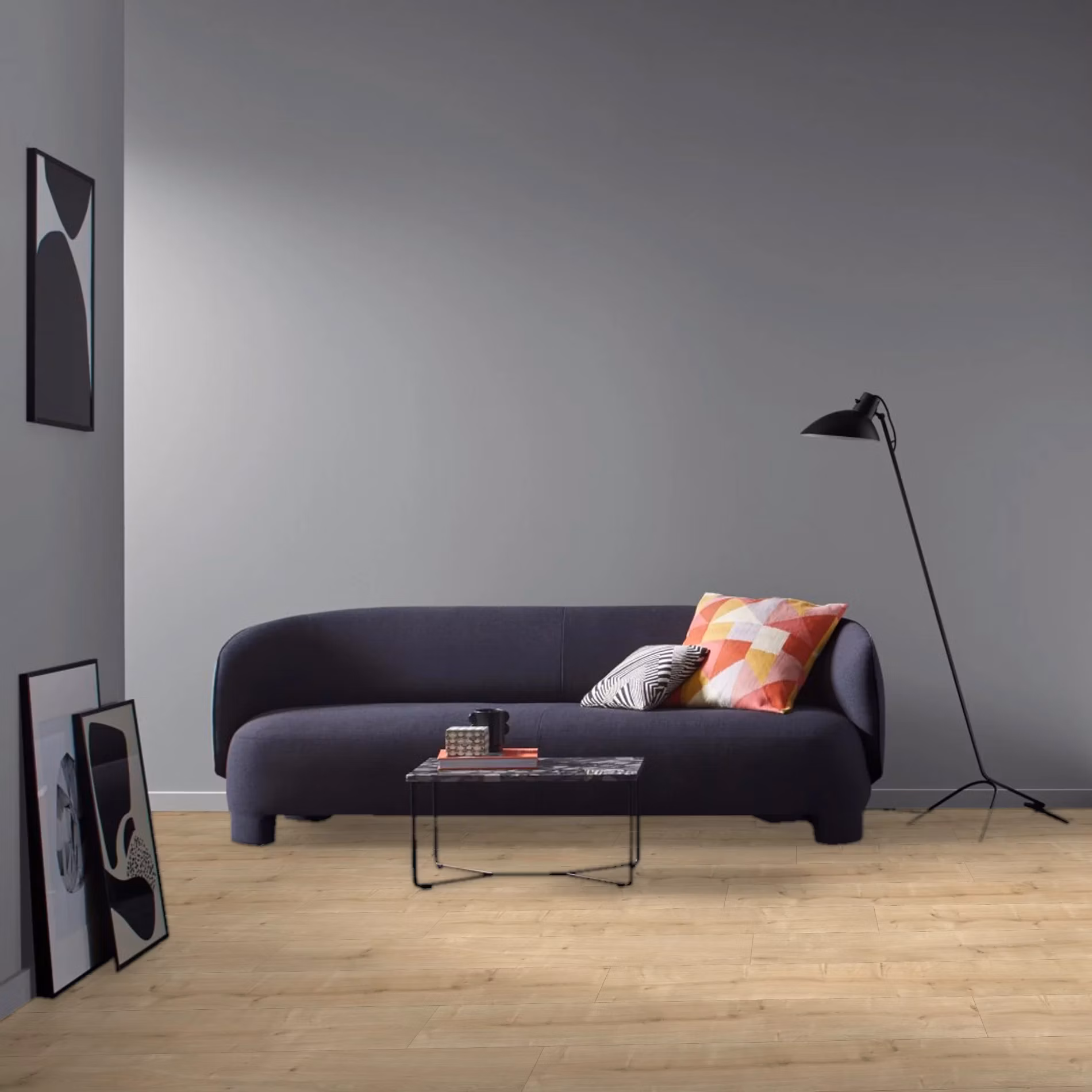 laminatova podlaha parador basic 200 dub 1593997 v interieri s pohovkou size banner large v 2