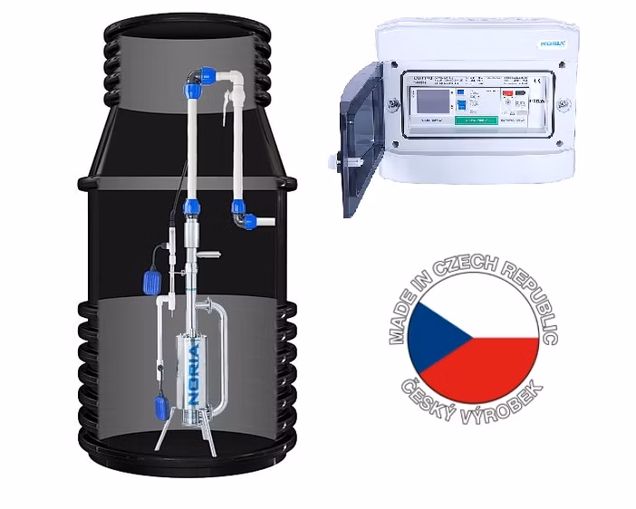 Prečerpávacia stanica NORIA TLAKAN P4 SMART N1 KRG, 230V, komplet so šachtou
