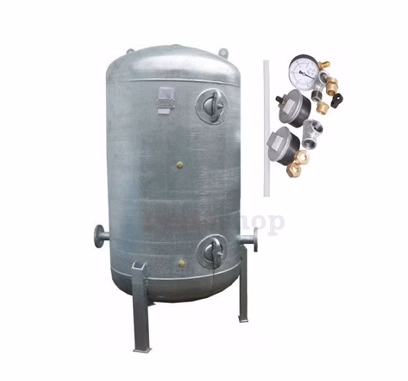Pozinkovaná tlaková nádoba HVP 1001 Hydro - Vacuum 1000L / 8 Bar s vodoznakom