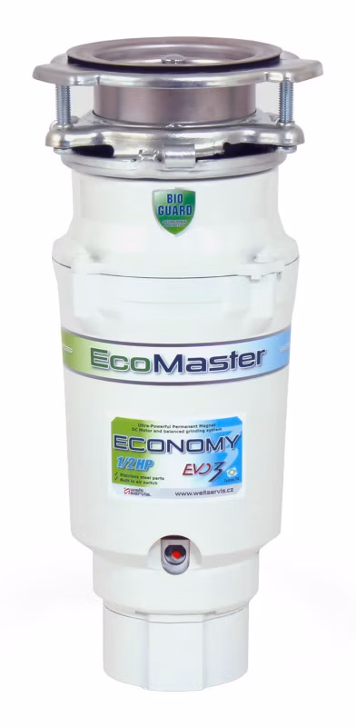 Drvič kuchynského odpadu ECOMASTER ECONOMY EVO3 s  nerezovou zátkou