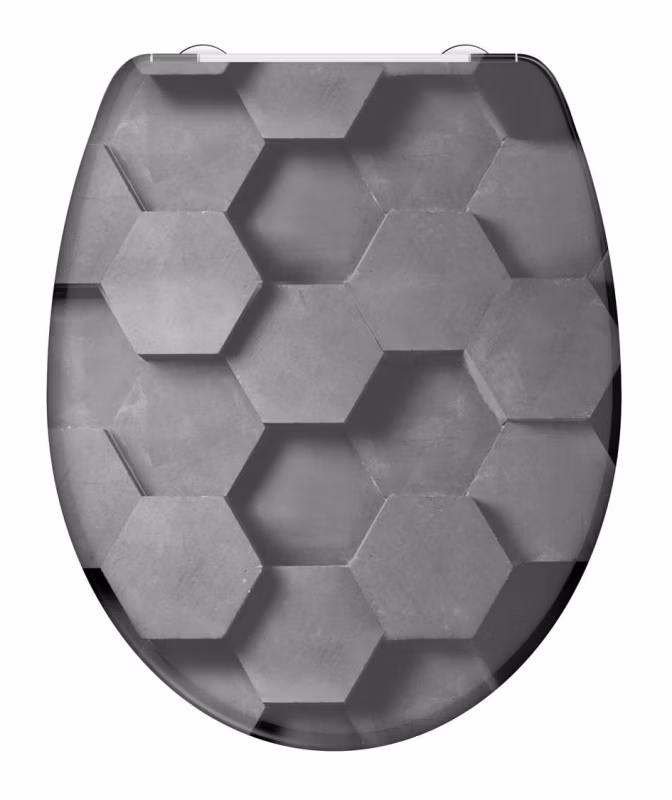Schütte GREY HEXAGONS| Duroplast,  Duroplast, Soft Close
