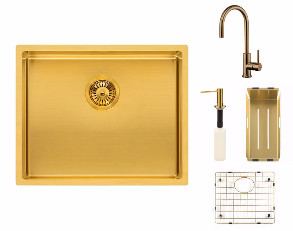 Reginox SET Miami 500 Gold + baterie Cano + příslušenství Gold