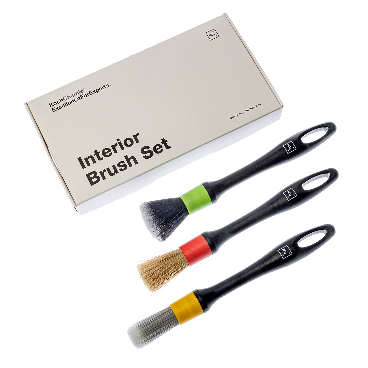 Koch Chemie Interior brush set - Detailingová sada 3 ks  štetcov pre čistenie interieru