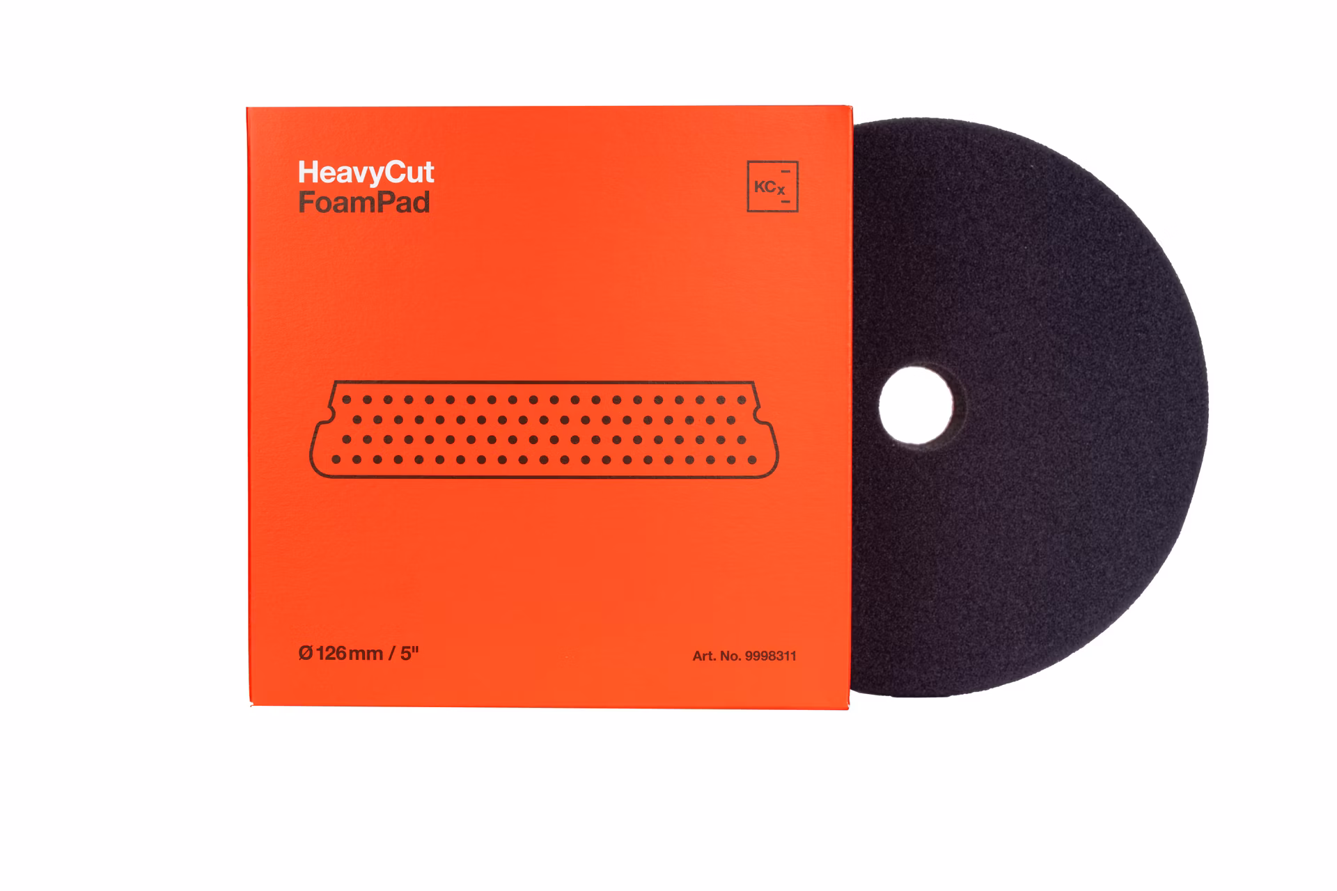 Koch Chemie Heavy Cut Foam Pad 126 x 25mm - Leštiaci kotúč červený