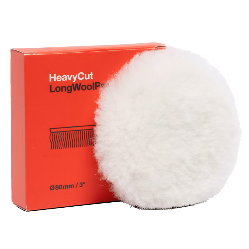 Koch Chemie Heavy Cut Long Wool Pad 80mm - Leštiaci kotúč z jahňacej kože