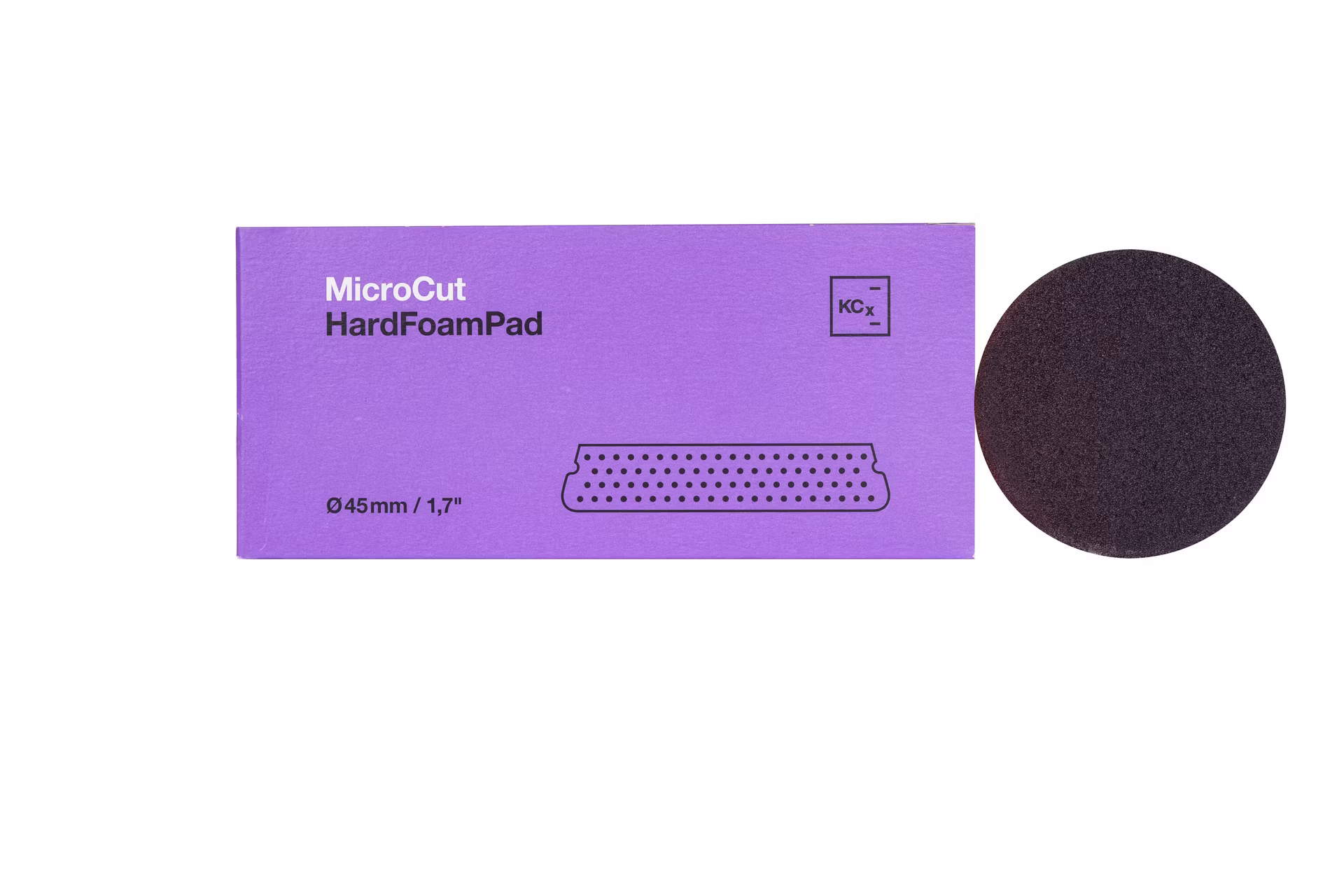 Koch Chemie Micro Cut Hard Foam Pad 45 x 25mm - Leštiaci kotúč  fialový tvrdý