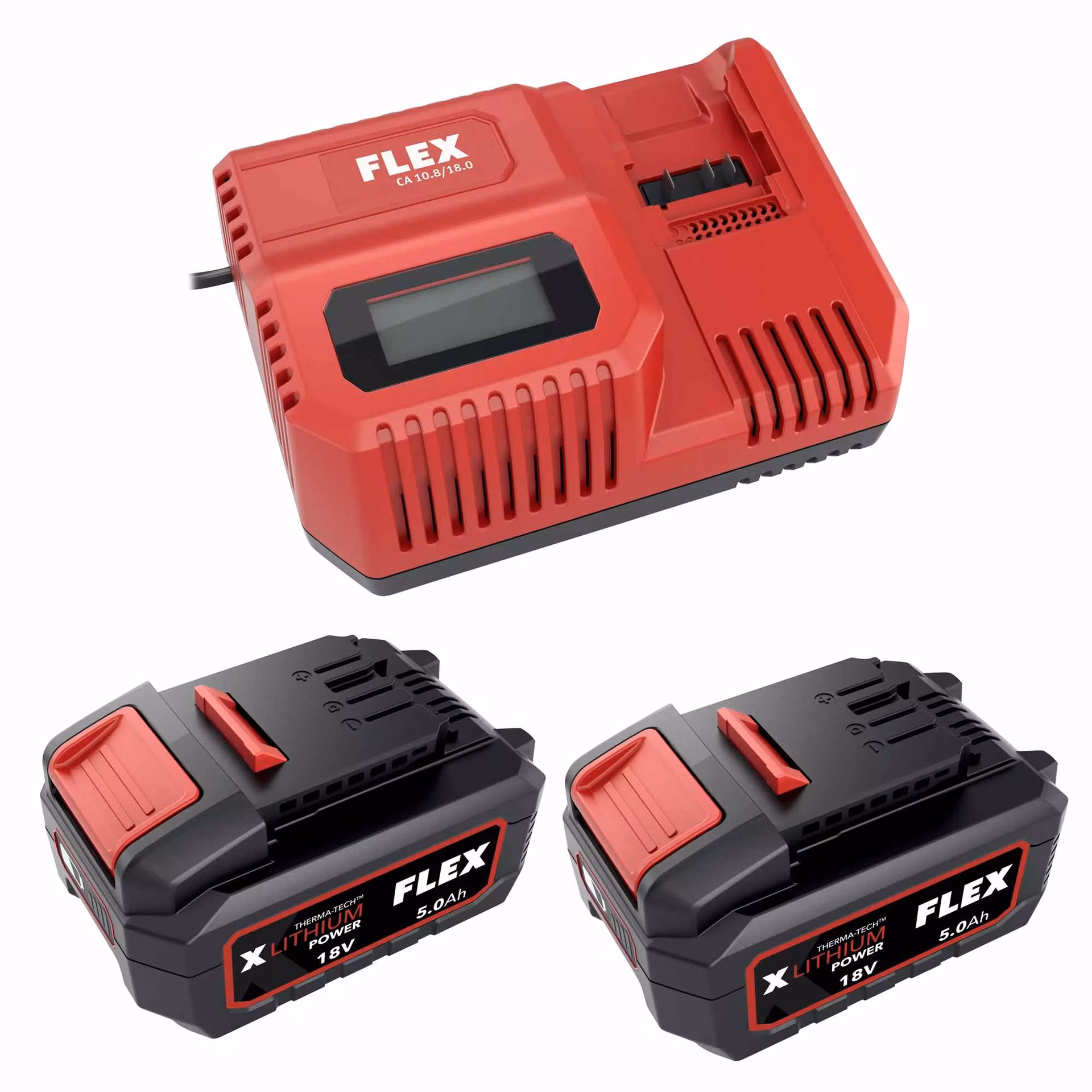 Flex P-Set 55 R - Sada 2x 18V akumulátor 5,0 Ah + rýchlonabíjačka 12/18V