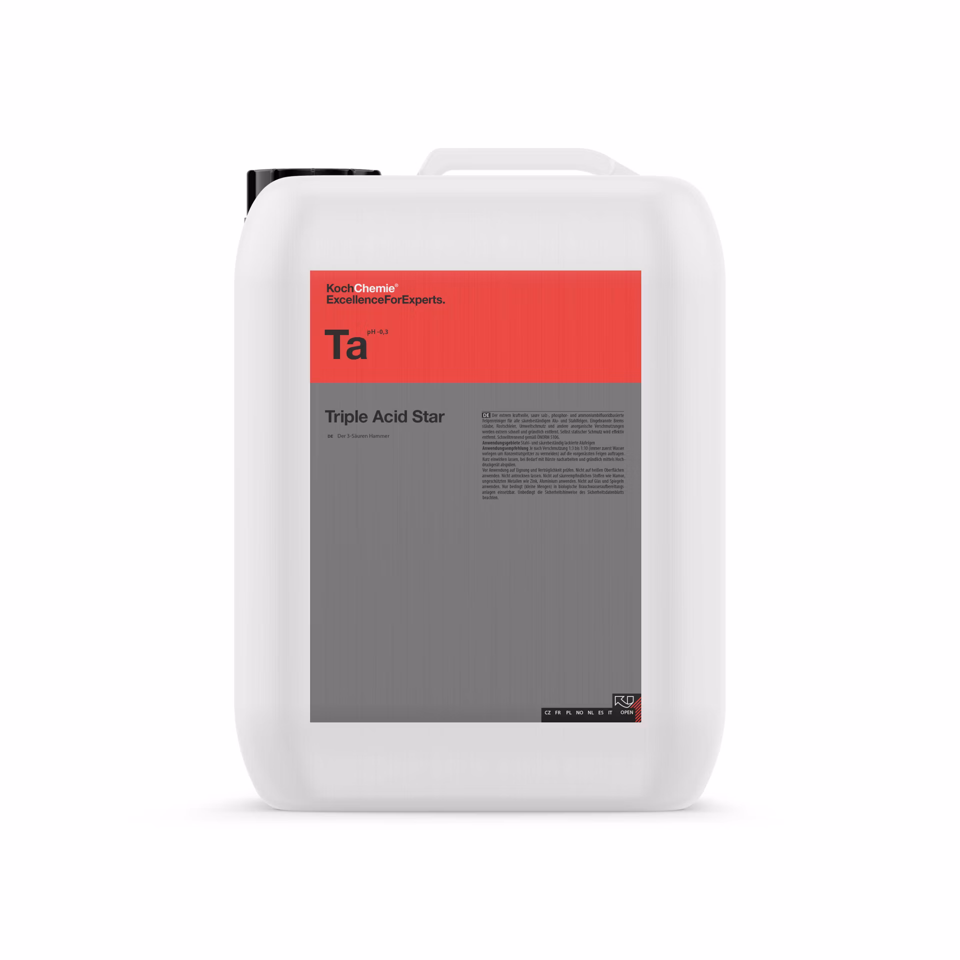 Koch Chemie Triple Acid Star (Ta) - Extrémne silný kyselinový čistič diskov 11KG
