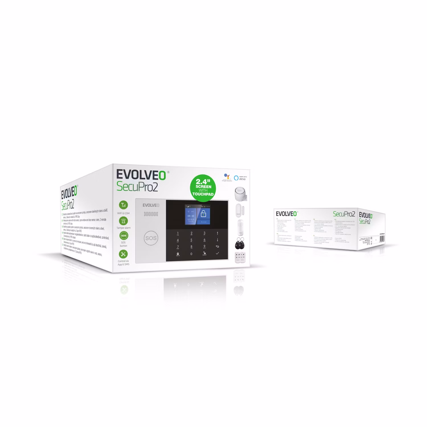 EVOLVEO SecuPro2, chytrý bezdrátový GSM&amp;Wi-Fi zabezpečovací systém