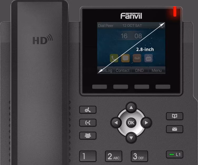 Fanvil X3SG SIP telefon, 2,8"bar.disp., 4SIP, dual Gbit, PoE